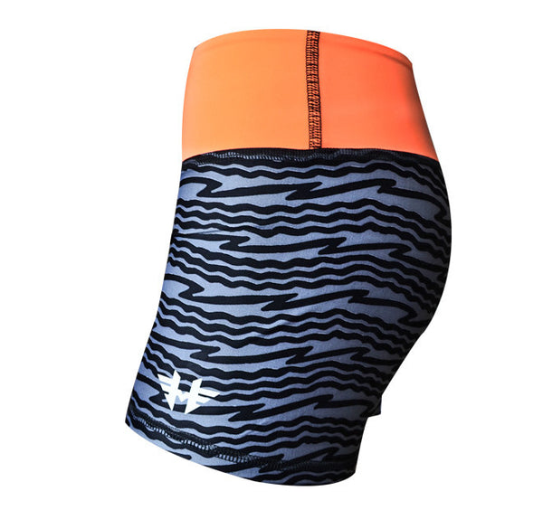 .Haggen Short Negro y Coral Estampado